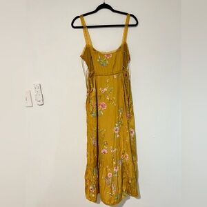 Forever 21 Satin and Lace Trim Midi Dress